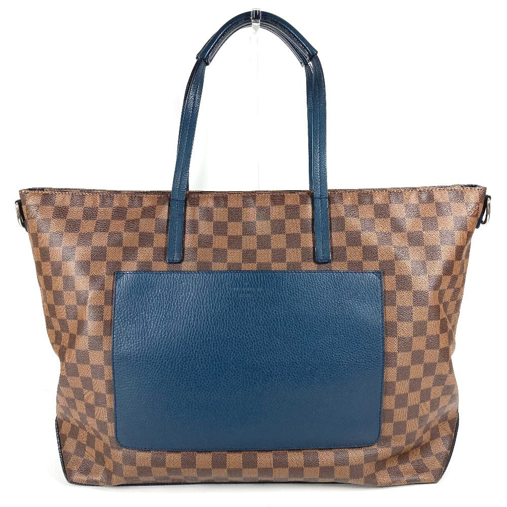 Louis vuitton n41242 damier hippo beg tote beg beg besar boston beg perjalanan beg bahu beg damier kanvas unisex ebene coklat