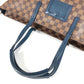 Louis vuitton n41242 damier hippo beg tote beg beg besar boston beg perjalanan beg bahu beg damier kanvas unisex ebene coklat