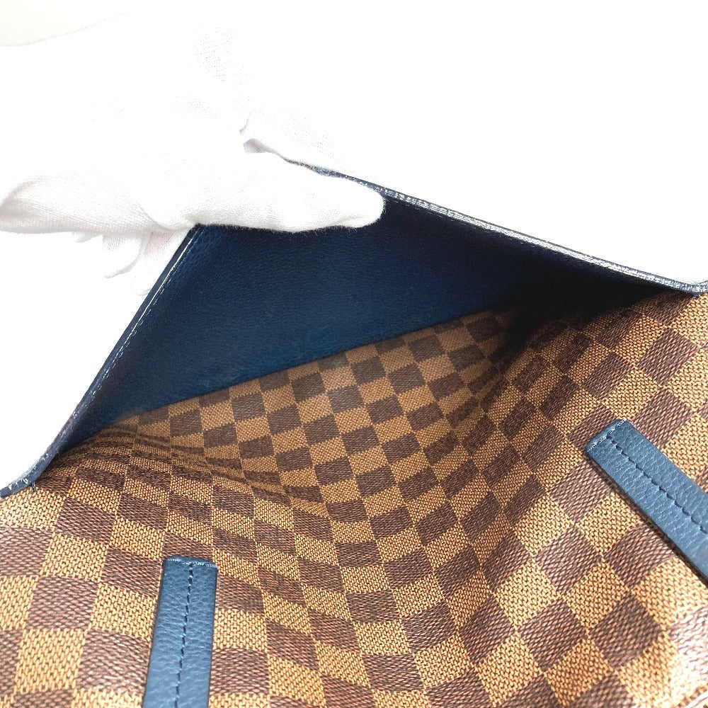 Louis vuitton n41242 damier hippo beg tote beg beg besar boston beg perjalanan beg bahu beg damier kanvas unisex ebene coklat