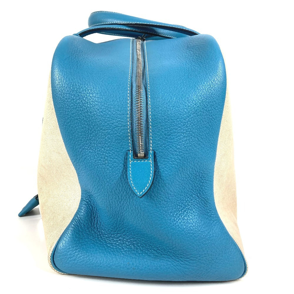 Hermes Victoria 43 Victoria 43 beg bahu beg bahu beg perjalanan beg boston beg toile abu uniseks biru jean biru