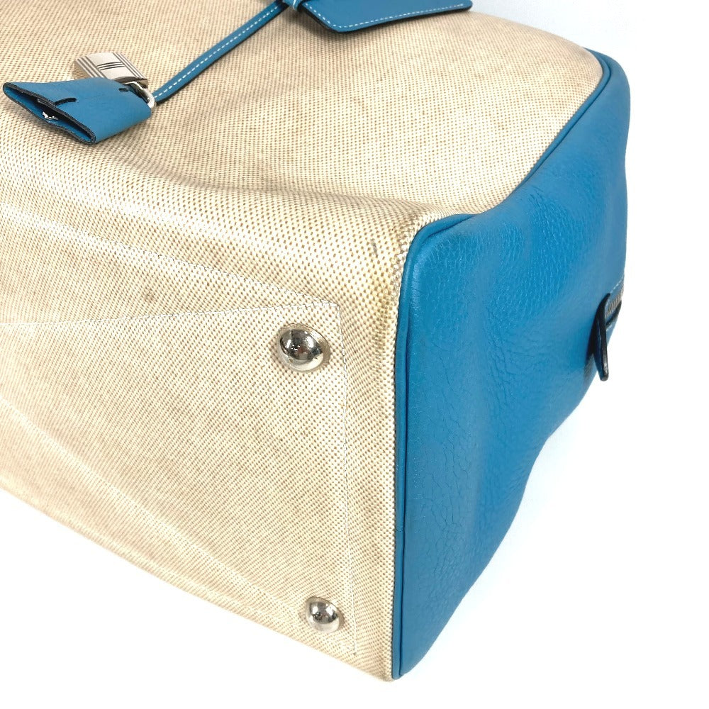 Hermes Victoria 43 Victoria 43 beg bahu beg bahu beg perjalanan beg boston beg toile abu uniseks biru jean biru