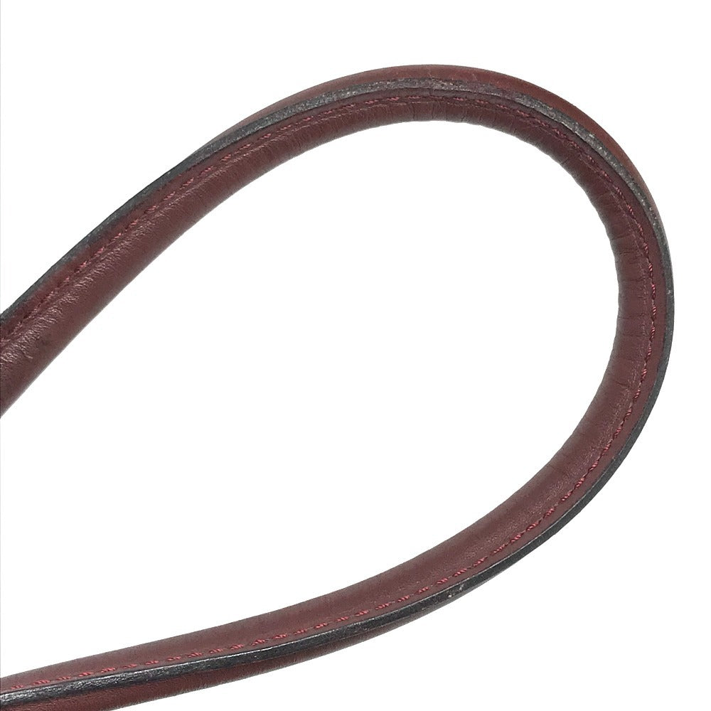 Cartier Marcello Logo Bag Tote Bag Perniagaan Beg Big Bag Boston Beg Banter Beg Kulit Unisex Wain Merah