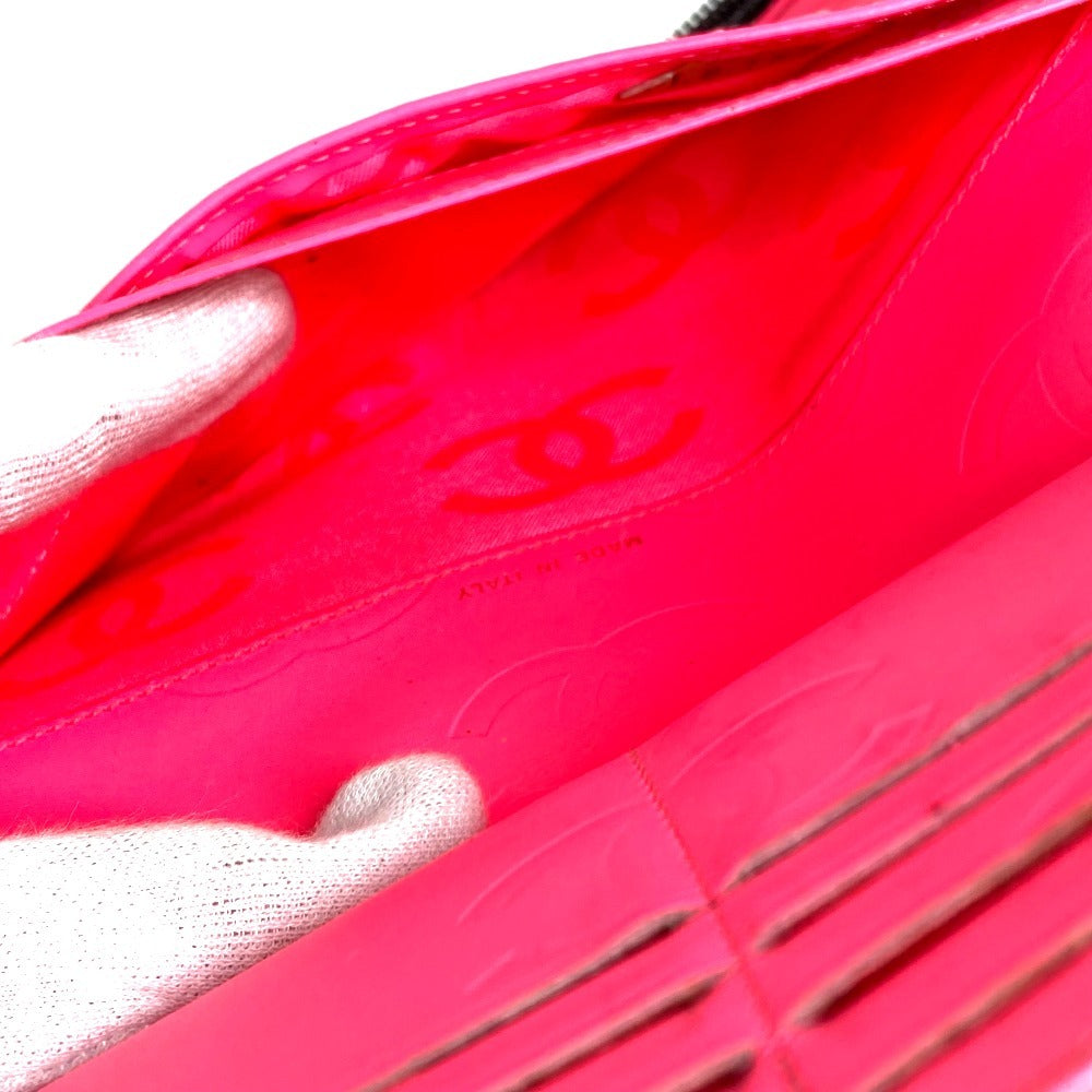 CHANEL A26710 Cambon Line CC 코코 마크 여행용 케이스 로고 장지갑 라운드 지퍼 장지갑 가죽 여성용 블랙