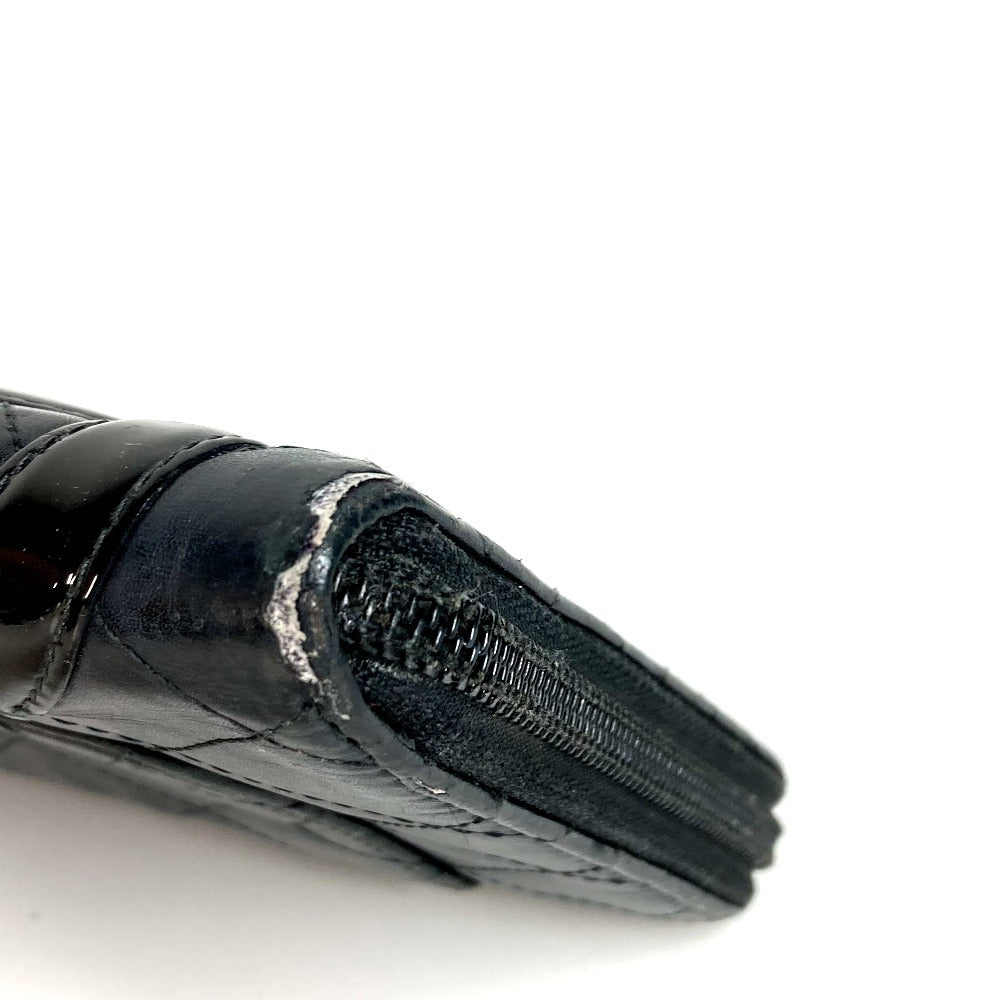 CHANEL A26710 Cambon Line CC 코코 마크 여행용 케이스 로고 장지갑 라운드 지퍼 장지갑 가죽 여성용 블랙