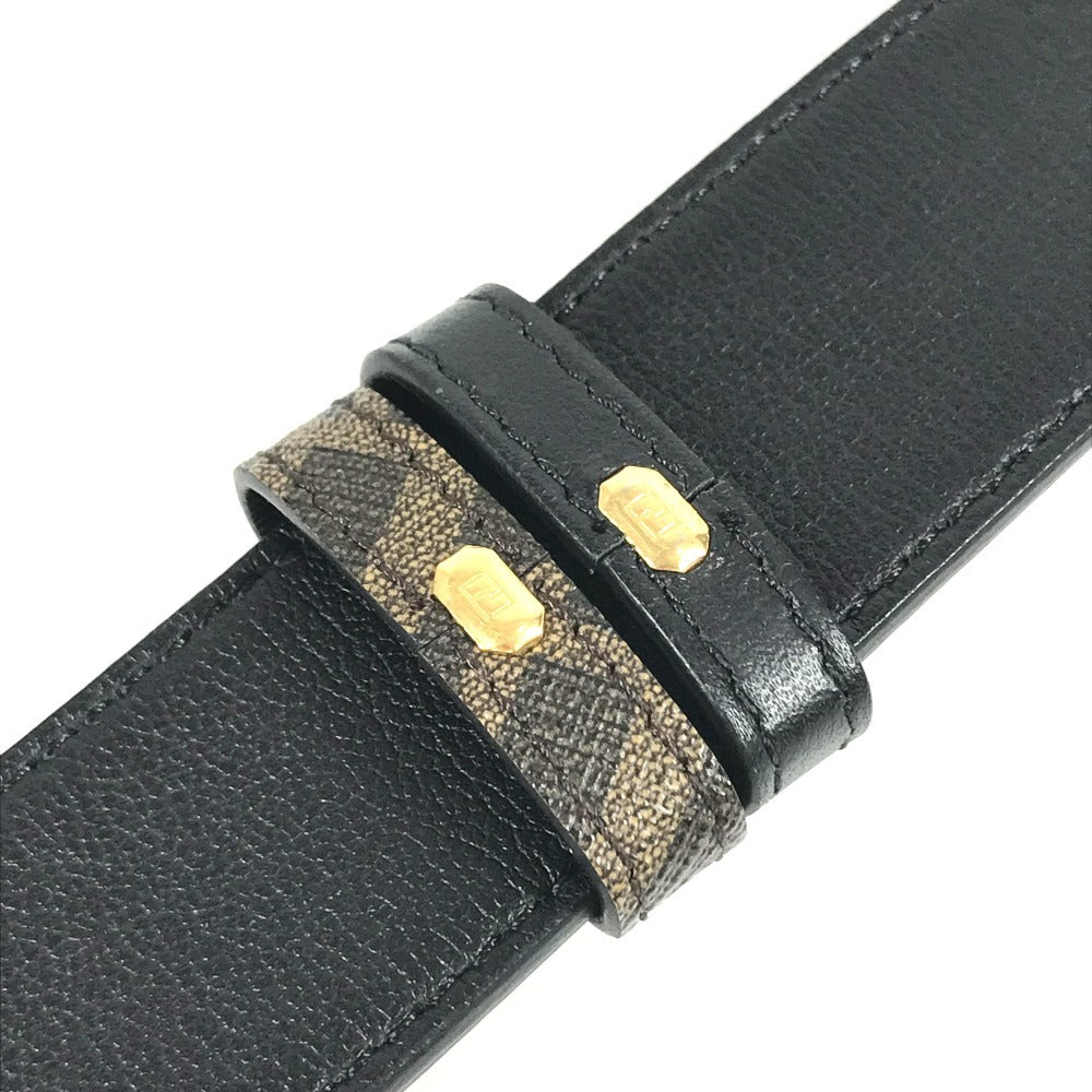 Fendi Zucca Logo Bawah Belt Belt Leather Lelaki