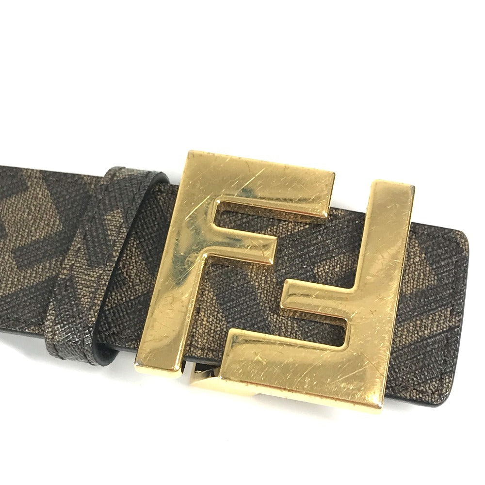 Fendi Zucca Logo Bawah Belt Belt Leather Lelaki