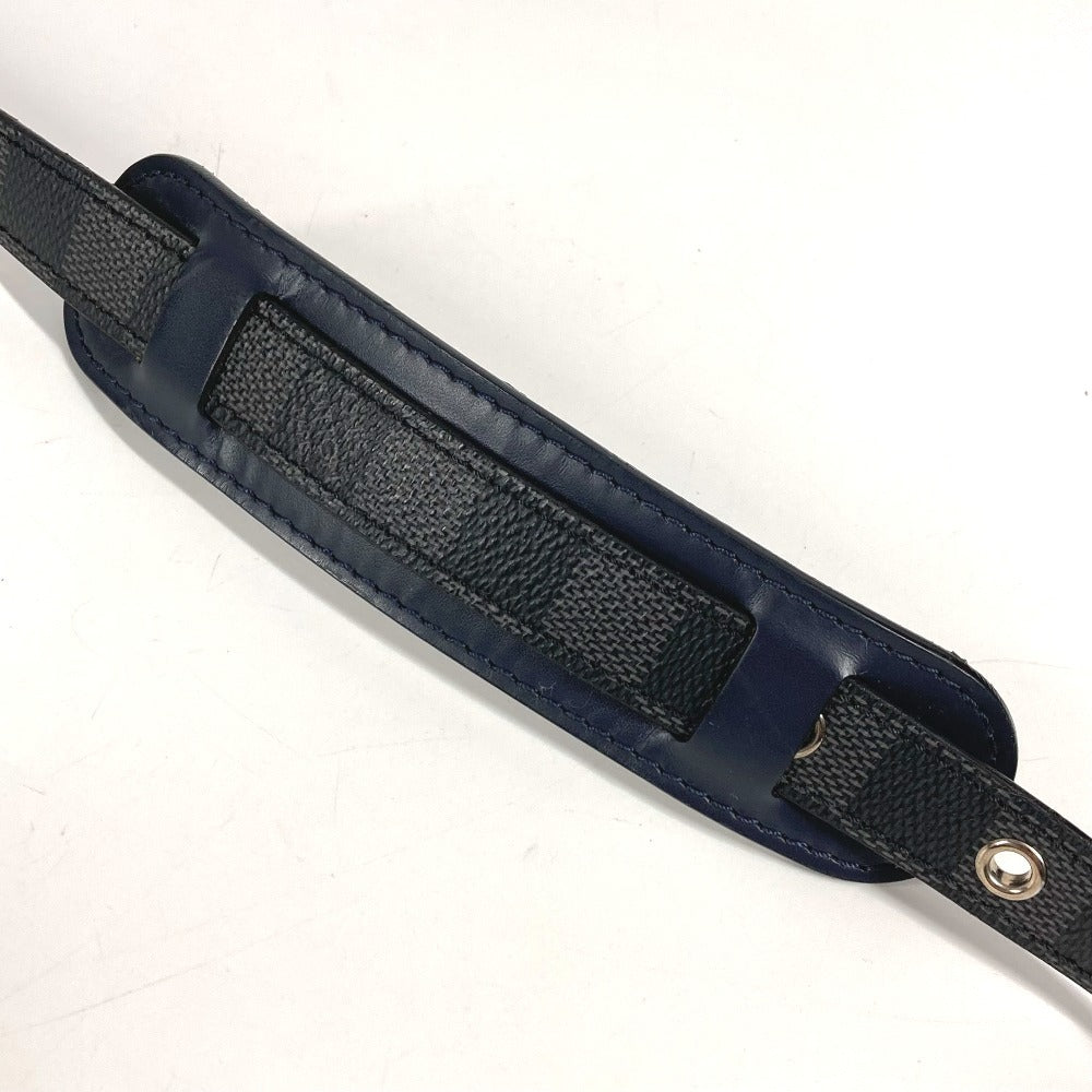 Louis Vuitton M55100 Epi Damier Graphite Danube Slim Bag Crossbody Pochette Bahu Beg Damier Graphite Canvas Navy