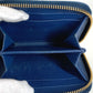 PRADA 1MM268 Saffiano Logo Wallet Coin Purse Round Zipper Coin Case Saffiano Leather Unisex Blue