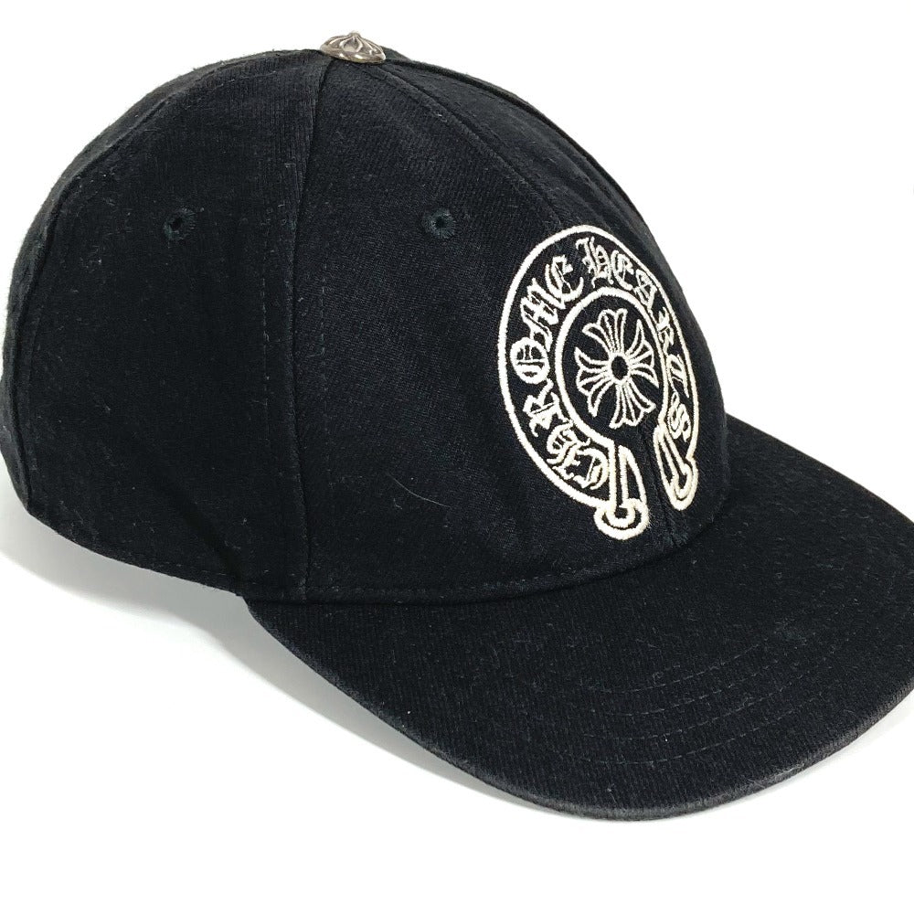 CHROME HEARTS Logo Horseshoe Hat Cap Baseball Cap Cotton Unisex Black