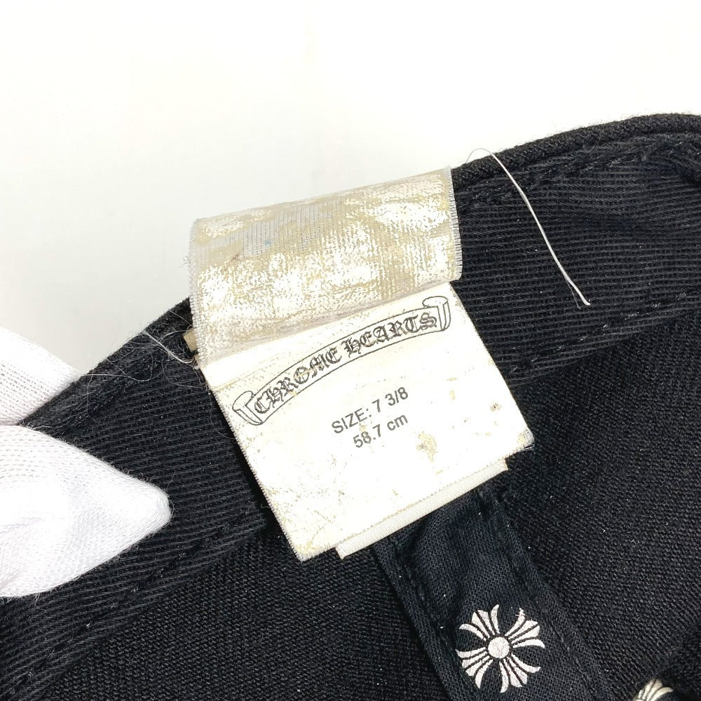 CHROME HEARTS Logo Horseshoe Hat Cap Baseball Cap Cotton Unisex Black