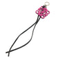 LOEWE Anagram Logo Keychain Bag Charm Charm Charm Leather Unisex Pink