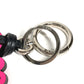 LOEWE Anagram Logo Keychain Bag Charm Charm Charm Leather Unisex Pink