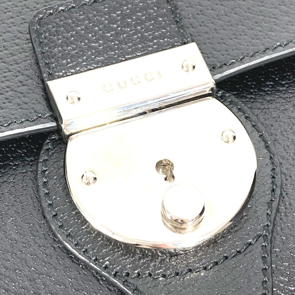 GUCCI 295256 Logo Business Bag Briefcase Handbag Leather Men's Black