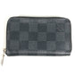 LOUIS VUITTON N63076 Damier Graphite Zippy Coin Purse Wallet Coin Purse Round Zipper Coin Case Damier Graphite Canvas Men's Black