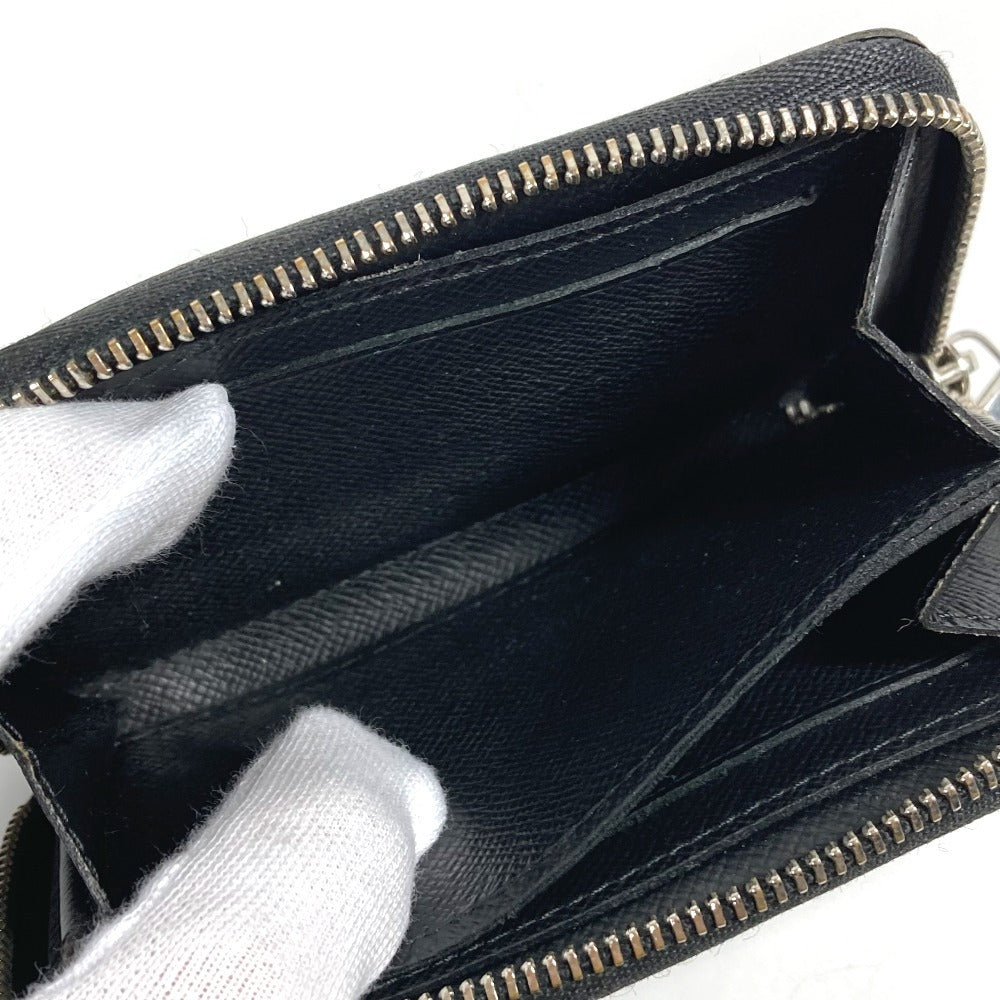 LOUIS VUITTON N63076 Damier Graphite Zippy Coin Purse Wallet Coin Purse Round Zipper Coin Case Damier Graphite Canvas Men's Black