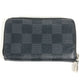 LOUIS VUITTON N63076 Damier Graphite Zippy Coin Purse Wallet Coin Purse Round Zipper Coin Case Damier Graphite Canvas Men's Black