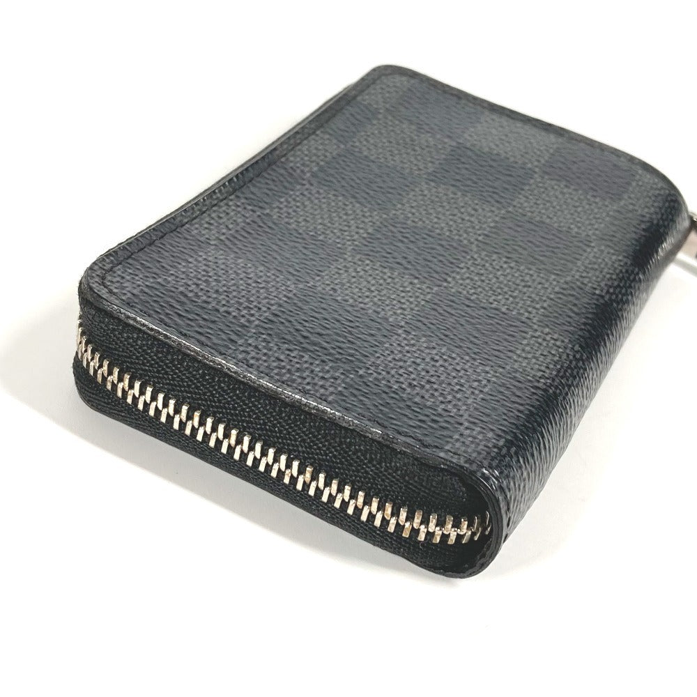 LOUIS VUITTON N63076 Damier Graphite Zippy Coin Purse Wallet Coin Purse Round Zipper Coin Case Damier Graphite Canvas Men's Black