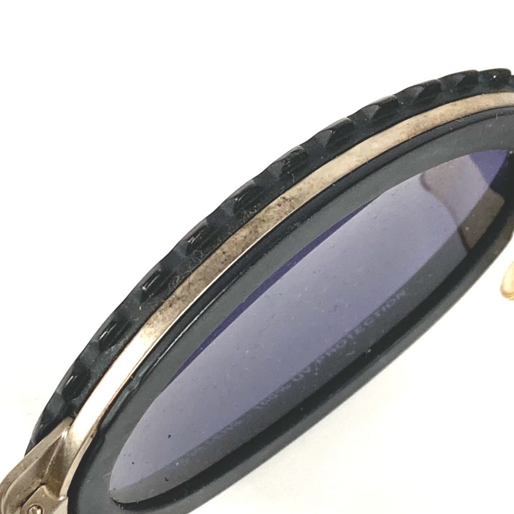 Chanel 10506 90405 Vintage 31 Rue Cambon Camera Lensa Gelas Gelas Gelas Gelas Cermin mata cermin mata hitam logam wanita hitam