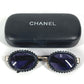 Chanel 10506 90405 Vintage 31 Rue Cambon Camera Lensa Gelas Gelas Gelas Gelas Cermin mata cermin mata hitam logam wanita hitam