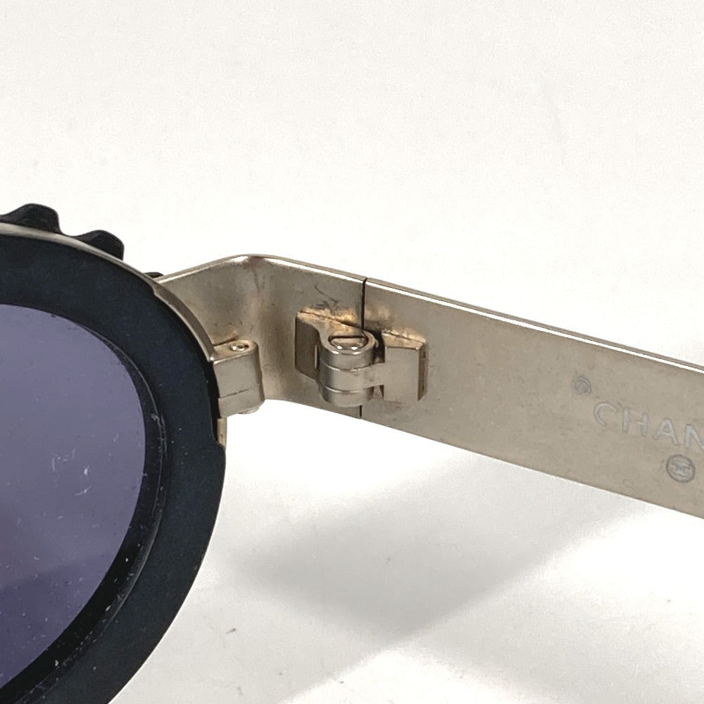 Chanel 10506 90405 Vintage 31 Rue Cambon Camera Lensa Gelas Gelas Gelas Gelas Cermin mata cermin mata hitam logam wanita hitam