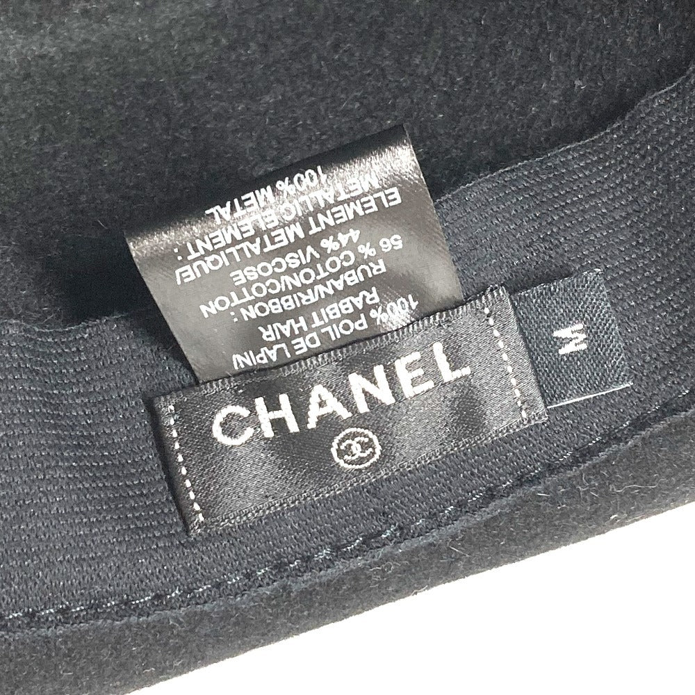 CHANEL 20S 리본 CC 코코 마크 모자 모자 버킷 모자 밥 모자 모자 토끼 여성 블랙