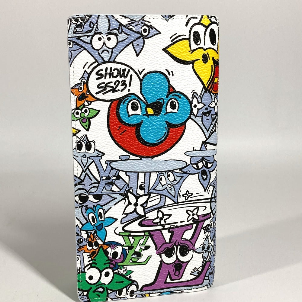 LOUIS VUITTON M82011 モノグラム・コミック ポルトフォイ・ブラザNM 2つ折り ロングウォレット 長財布 レザー ユニセックス マルチカラー