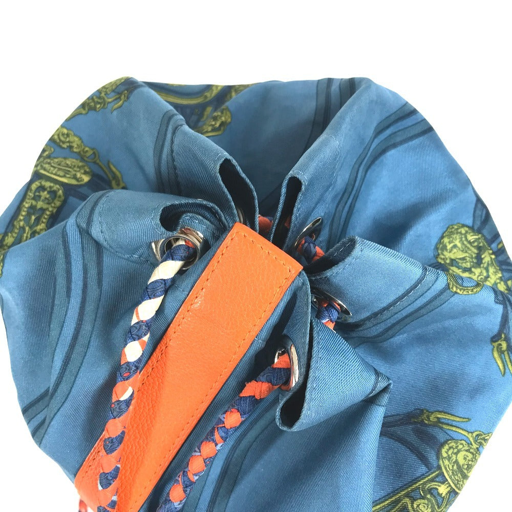 HERMES BRIDES de GALA 22 Soi Cool 22 Soi Cool 22 Drawstring Bag Shoulder Bag Shoulder Bag Silk Ladies Blue