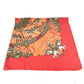 Hermes Luna Park Hiburan Taman Caregean 140 Caregean 140 Selendang Besar Stole Scarf Cashmere Women's Orange