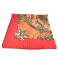 Hermes Luna Park Hiburan Taman Caregean 140 Caregean 140 Selendang Besar Stole Scarf Cashmere Women's Orange
