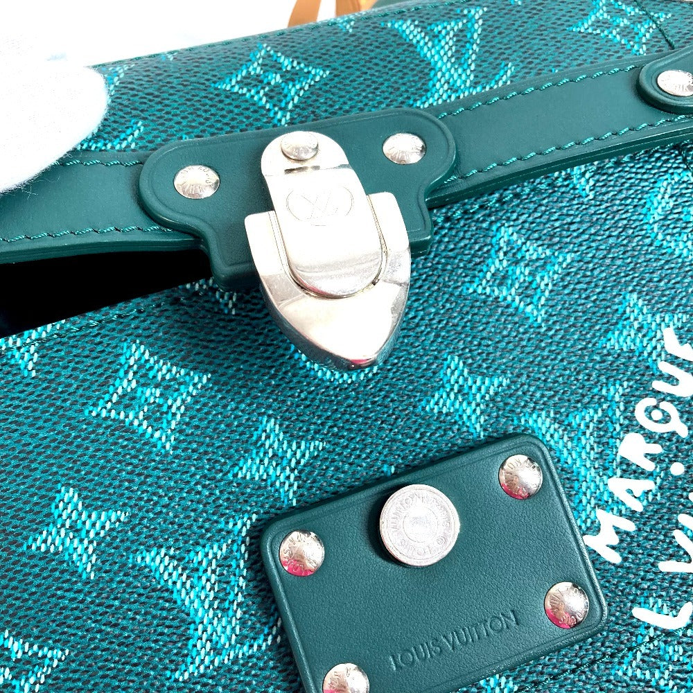 루이비통 M12686 모노그램 헤리티지 퍼렐 윌리엄스 소울 트렁크 개 발 참 백 박스 BOX 핸드백 가죽 남여 그린