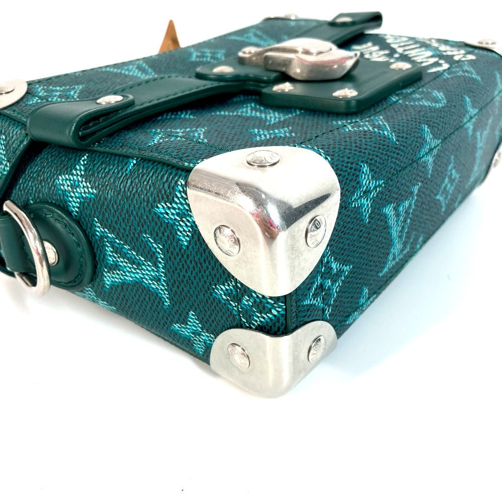 루이비통 M12686 모노그램 헤리티지 퍼렐 윌리엄스 소울 트렁크 개 발 참 백 박스 BOX 핸드백 가죽 남여 그린