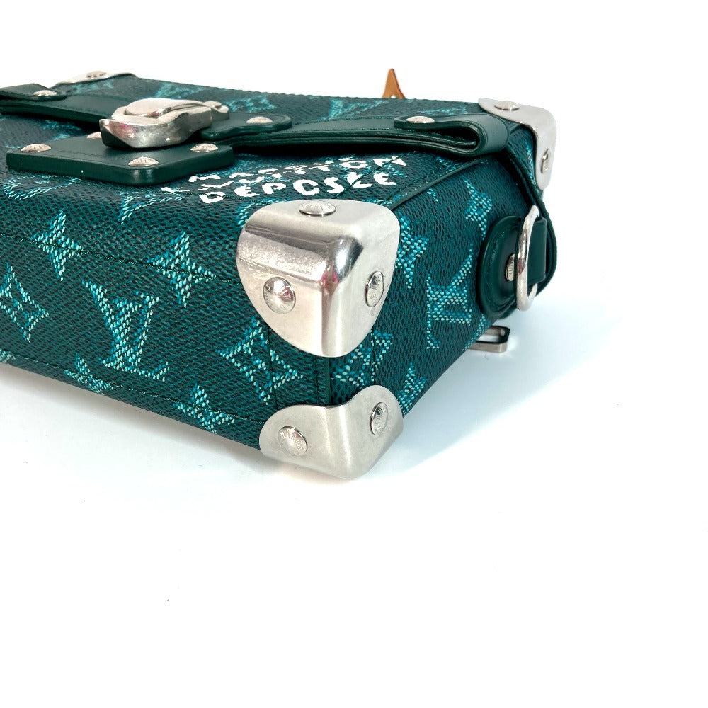 루이비통 M12686 모노그램 헤리티지 퍼렐 윌리엄스 소울 트렁크 개 발 참 백 박스 BOX 핸드백 가죽 남여 그린