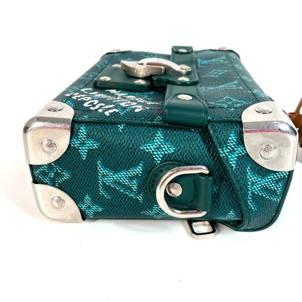 루이비통 M12686 모노그램 헤리티지 퍼렐 윌리엄스 소울 트렁크 개 발 참 백 박스 BOX 핸드백 가죽 남여 그린