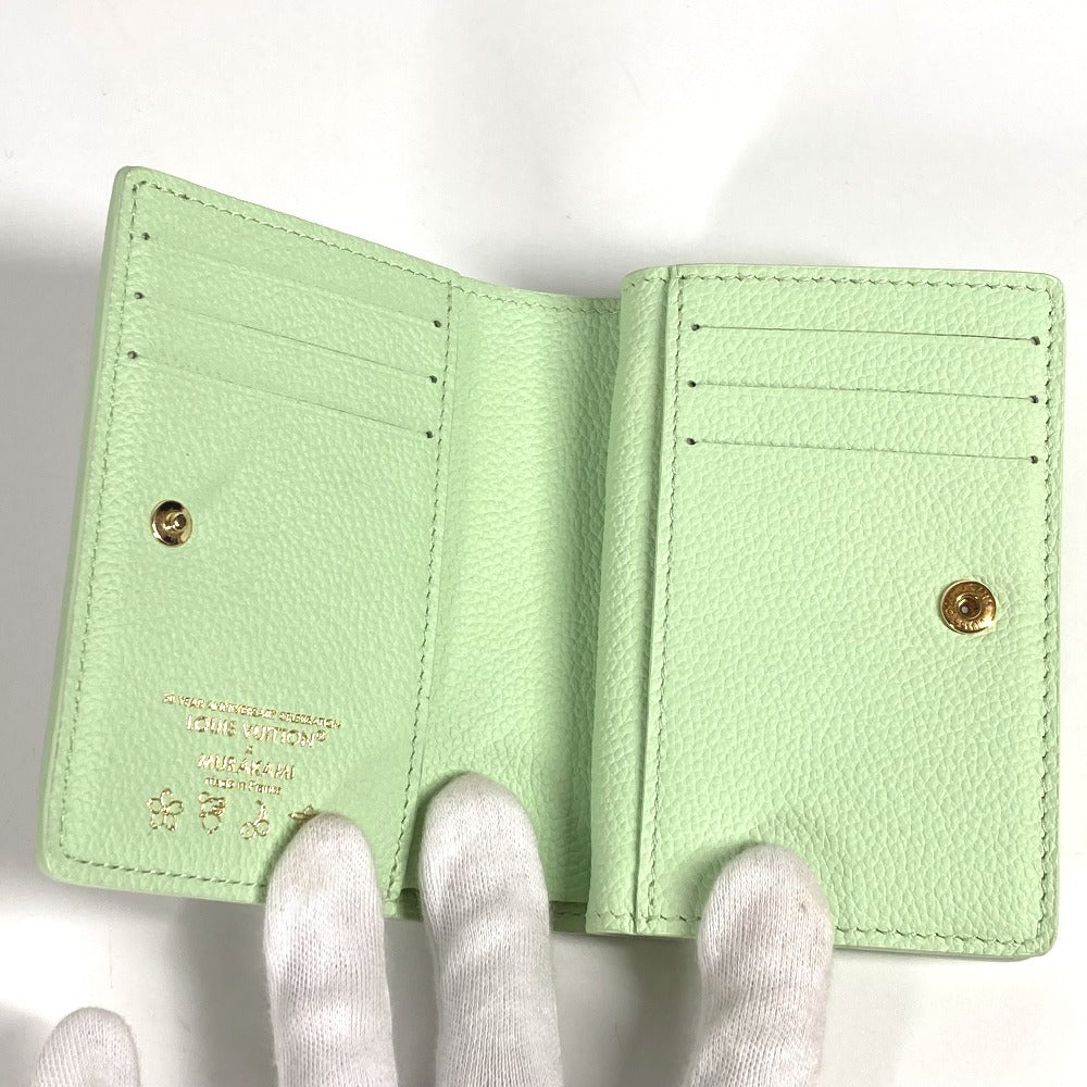LOUIS VUITTON M13619 モノグラムマルチカラー LV×TM 村上隆 ポルトフォイユ･クレア コンパクトウォレット 財布 日本限定 2つ折り財布 モノグラムマルチカラーキャンバス ユニセックス グリーンティー グリーン