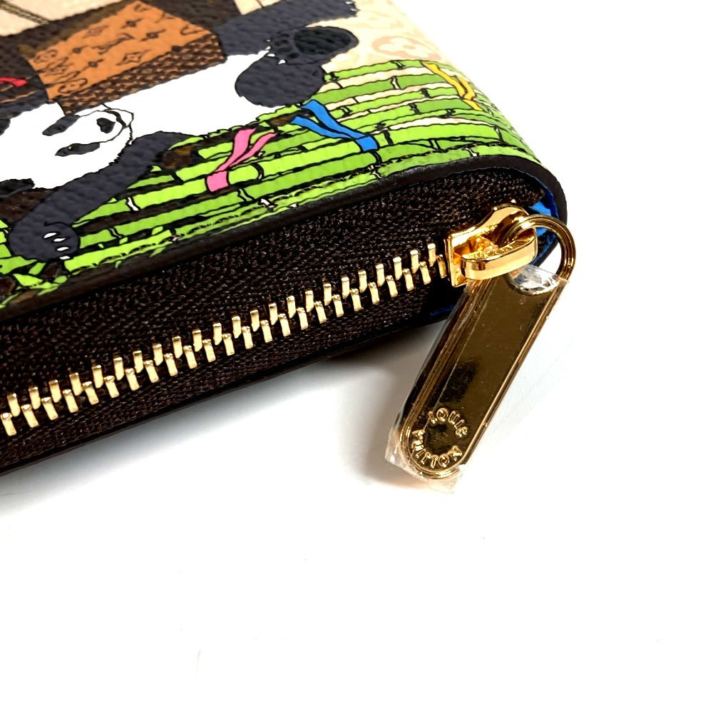 Louis Vuitton M80865 Monogram Vivienne Panda Tembok Besar China Zippy Coin Purse Wallet Compact Compact Coin Purse Round Zipper Coin Case Canvas Unisex Brown