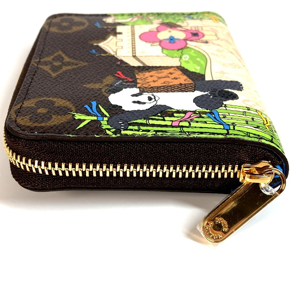 Louis Vuitton M80865 Monogram Vivienne Panda Tembok Besar China Zippy Coin Purse Wallet Compact Compact Coin Purse Round Zipper Coin Case Canvas Unisex Brown