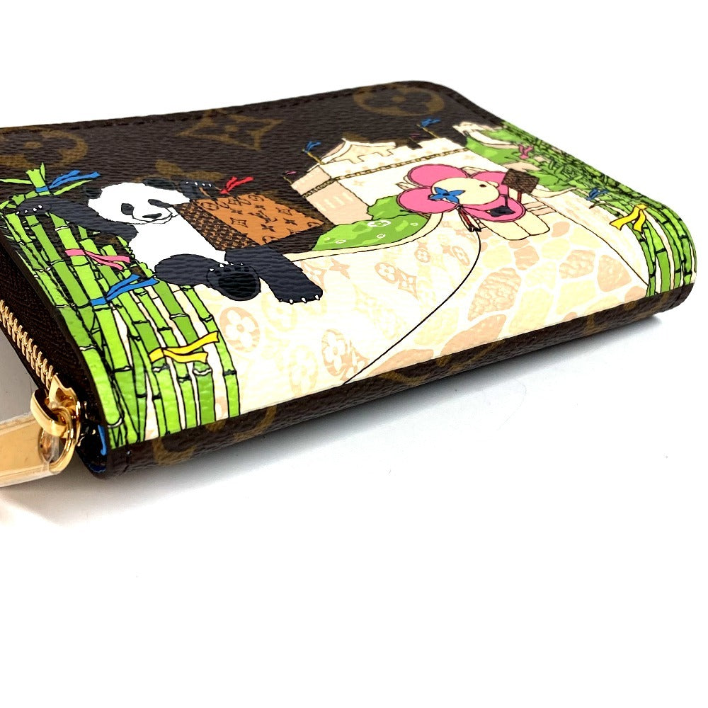 Louis Vuitton M80865 Monogram Vivienne Panda Tembok Besar China Zippy Coin Purse Wallet Compact Compact Coin Purse Round Zipper Coin Case Canvas Unisex Brown