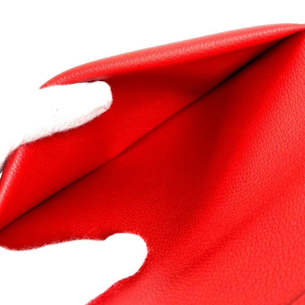 HERMES Notepad 《EA Zip》 PM Note Memo Pad Case Stationery Notebook Note Cover Evercolor Unisex Rouge Ladieu Red