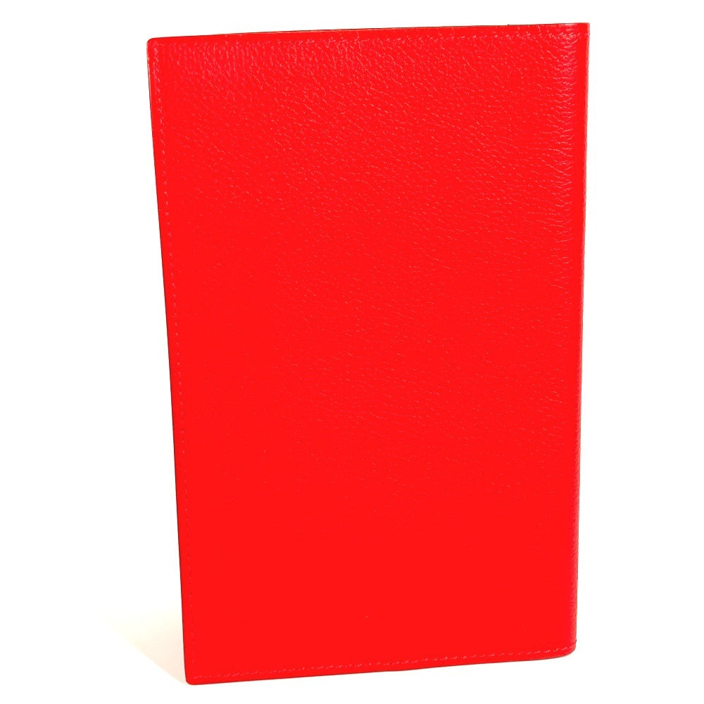 HERMES Notepad 《EA Zip》 PM Note Memo Pad Case Stationery Notebook Note Cover Evercolor Unisex Rouge Ladieu Red
