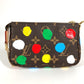 LOUIS VUITTON M81866 Monogram Yayoi Kusama Collaboration LV×YK Mini Pochette Accessoire Bag Chain Accessory Pouch Pouch Handbag Monogram Canvas Women's Brown