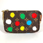 LOUIS VUITTON M81866 Monogram Yayoi Kusama Collaboration LV×YK Mini Pochette Accessoire Bag Chain Accessory Pouch Pouch Handbag Monogram Canvas Women's Brown