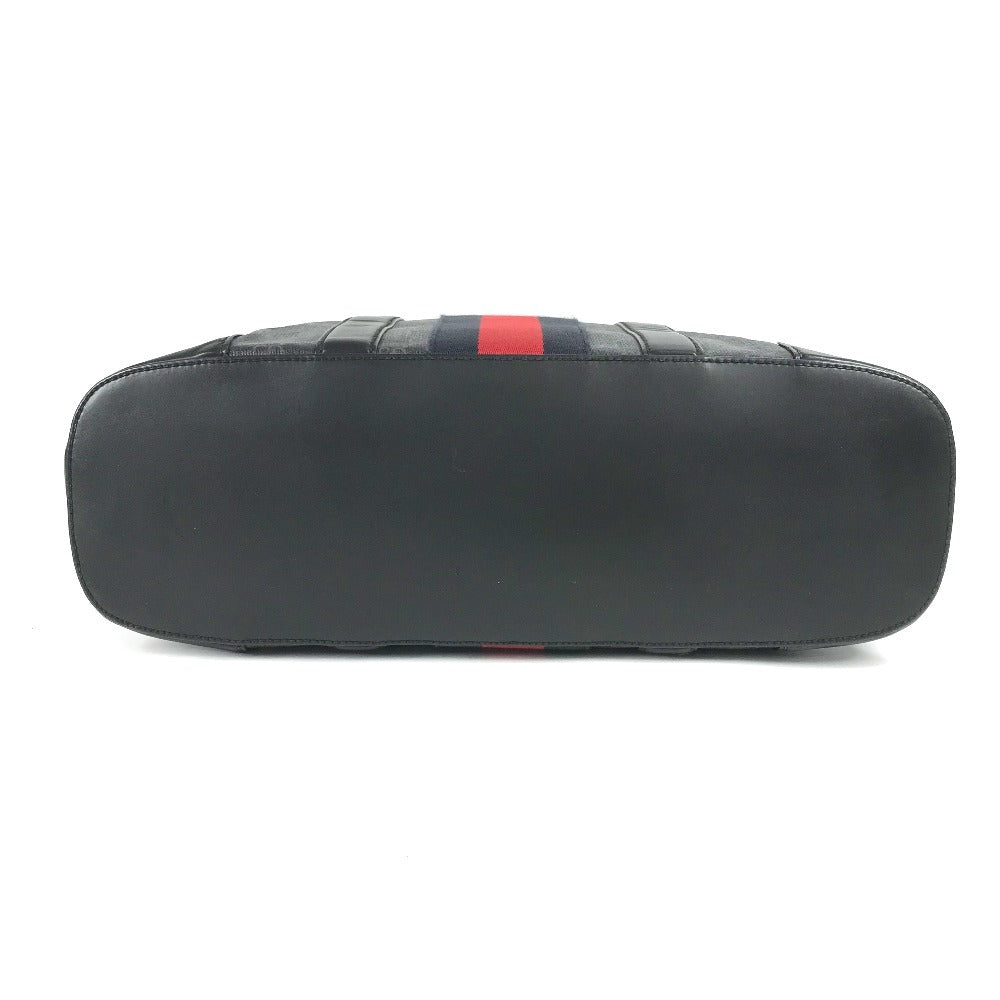 GUCCI 495560 GG Supreme Sherry Line Tote Bag Bag Shoulder Bag GG Supreme Canvas Unisex Black