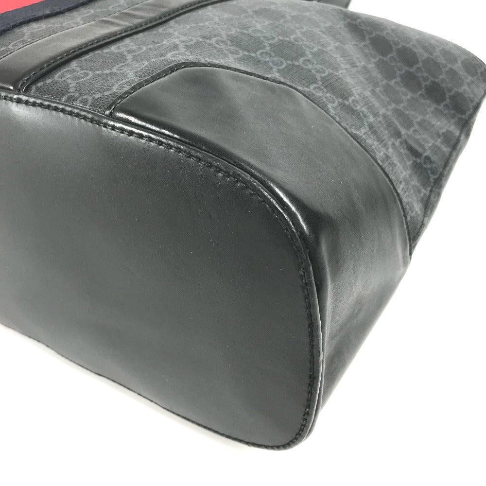 GUCCI 495560 GG Supreme Sherry Line Tote Bag Bag Shoulder Bag GG Supreme Canvas Unisex Black