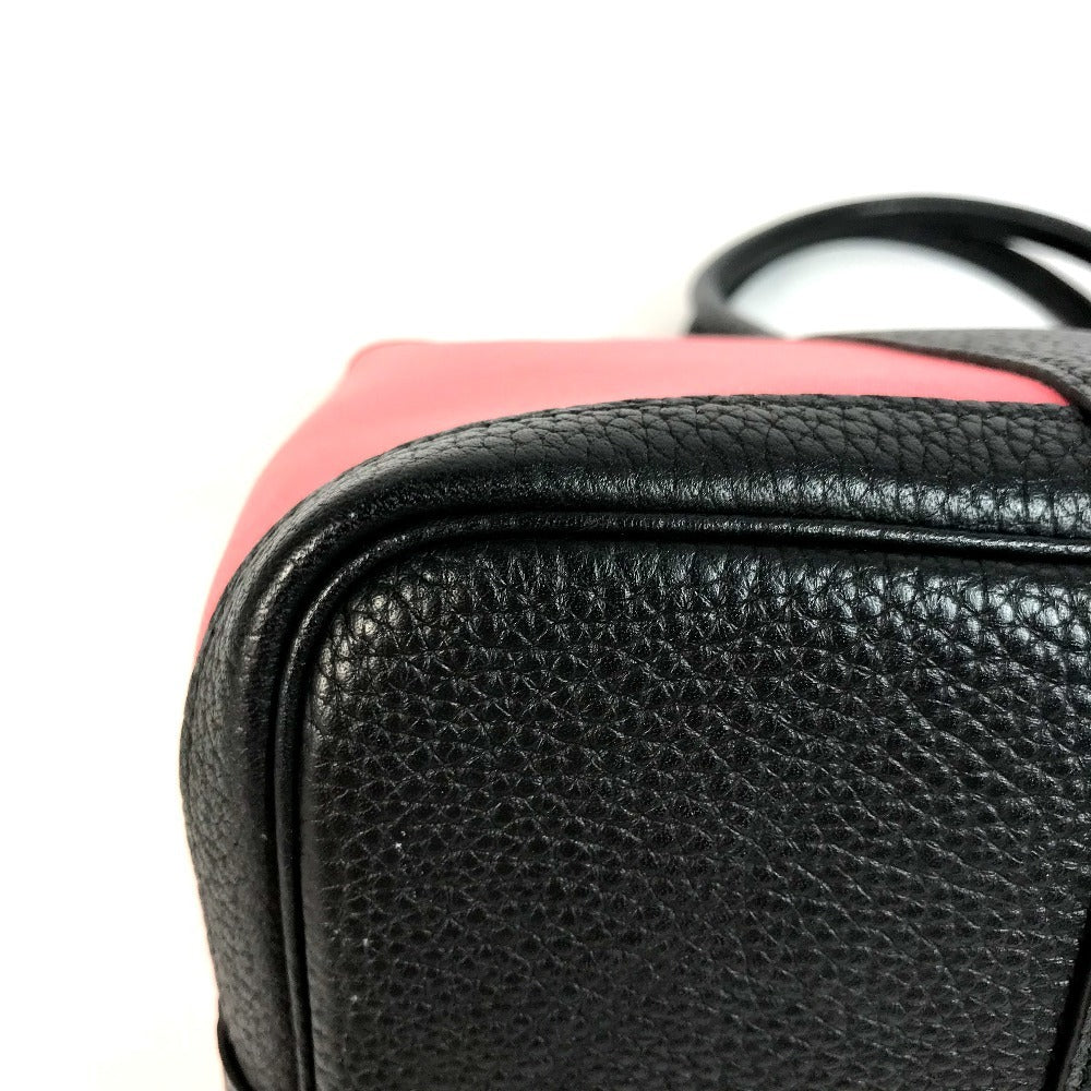 HERMES 가든파티 PM 가든파티 PM 가방 핸드백 바이컬러 숄더백 토트백 Toile Officier 여성용 핑크
