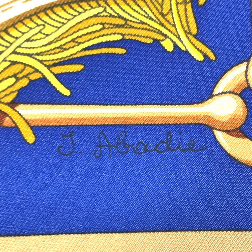 HERMES Kare 90 Kare 90 Cliquetis Scarf Silk Women's Beige