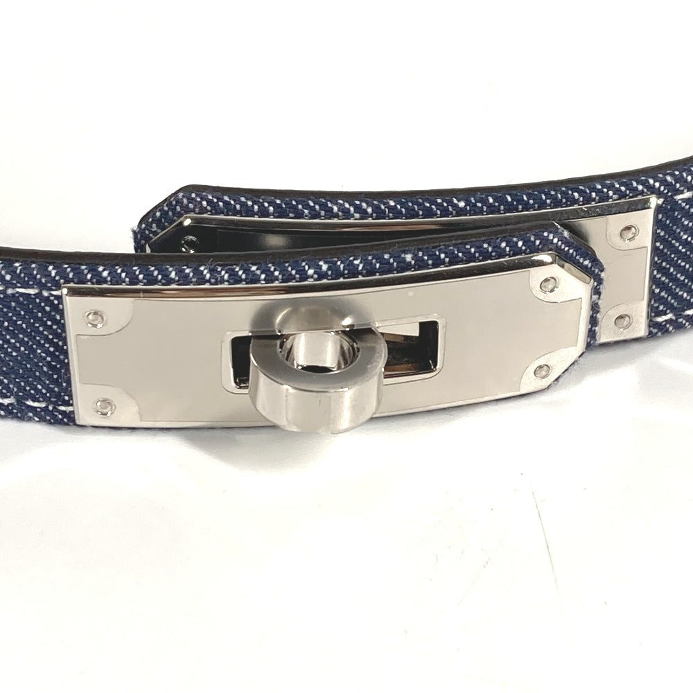 Hermes H010777ukaa Belt "Kelly" Jean 18 Kelly Belt Belt Denim Ladies Blue
