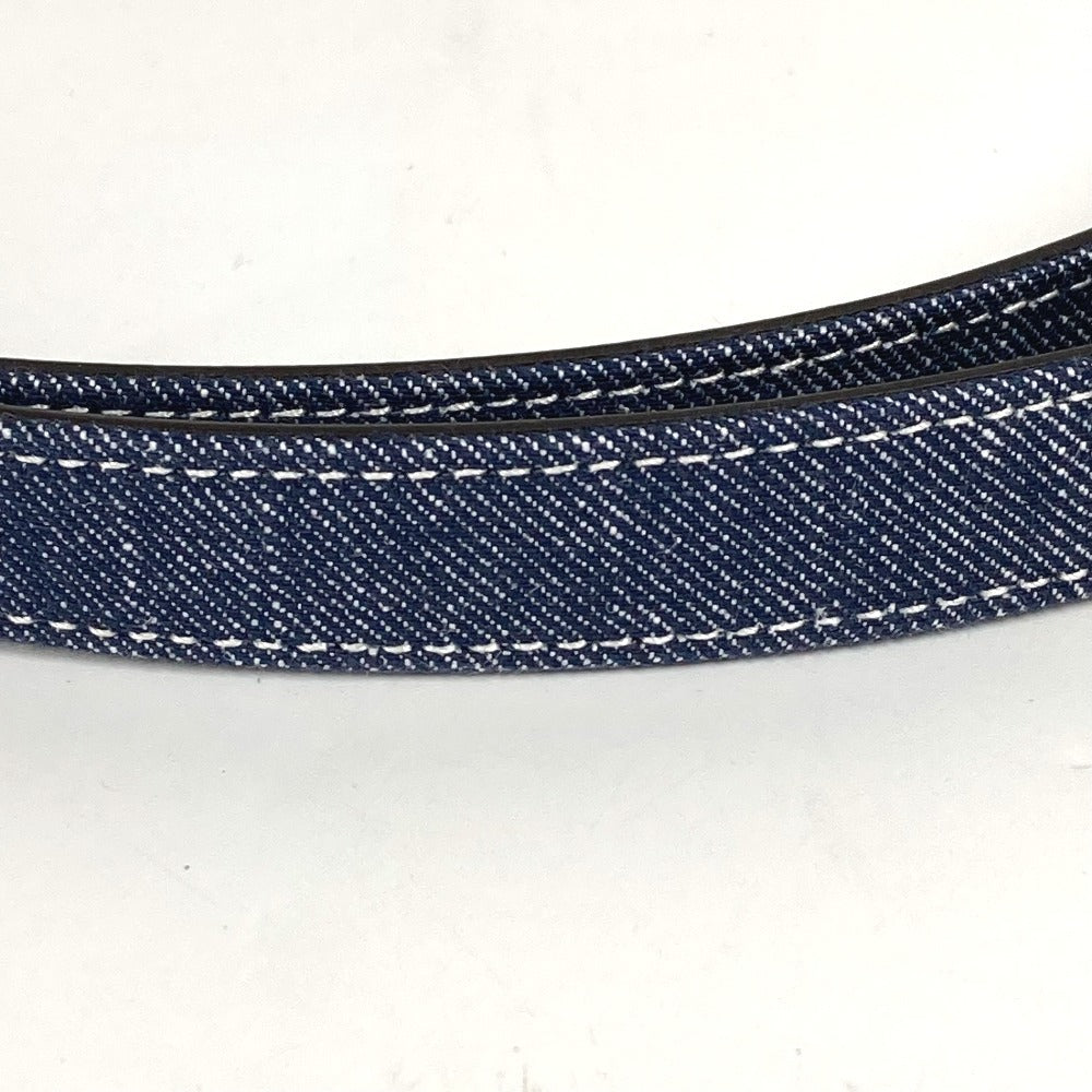 Hermes H010777ukaa Belt "Kelly" Jean 18 Kelly Belt Belt Denim Ladies Blue