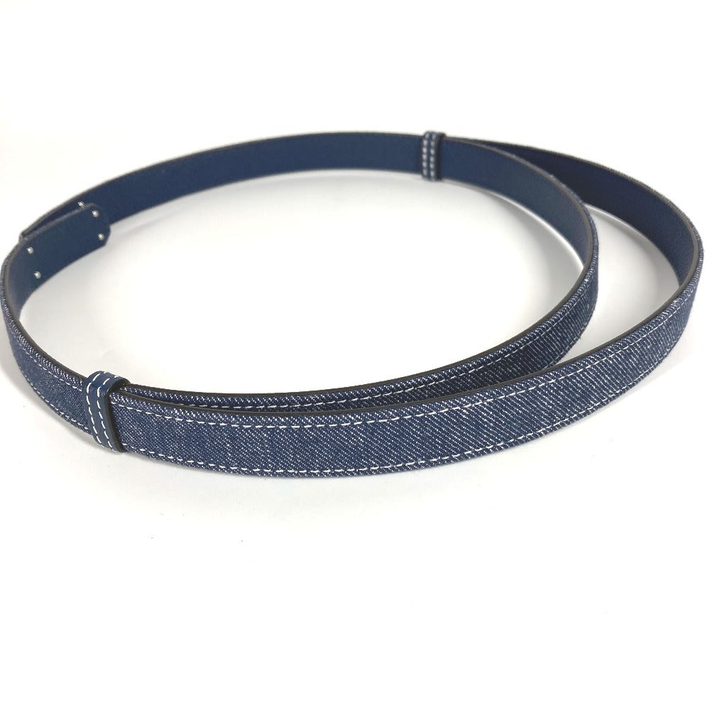 Hermes H010777ukaa Belt "Kelly" Jean 18 Kelly Belt Belt Denim Ladies Blue