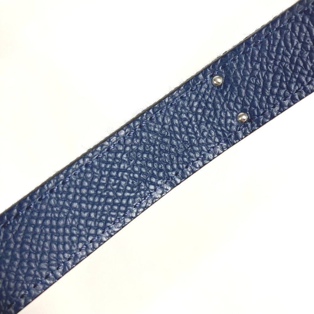 Hermes H010777ukaa Belt "Kelly" Jean 18 Kelly Belt Belt Denim Ladies Blue