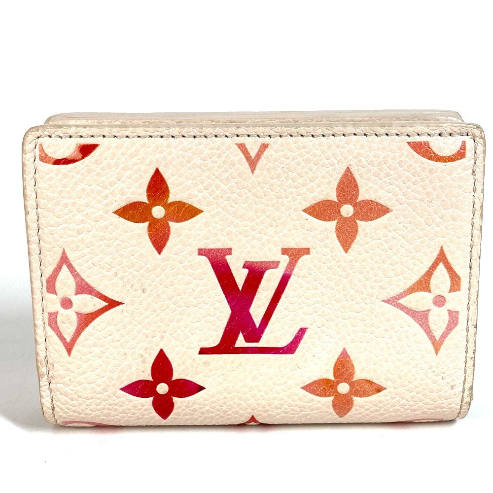 LOUIS VUITTON M83481 Monogram Emprene Portefeuille Claire Compact Wallet Bifold Wallet Monogram Emprene Leather Unisex Sunrise Aquarelle Pink